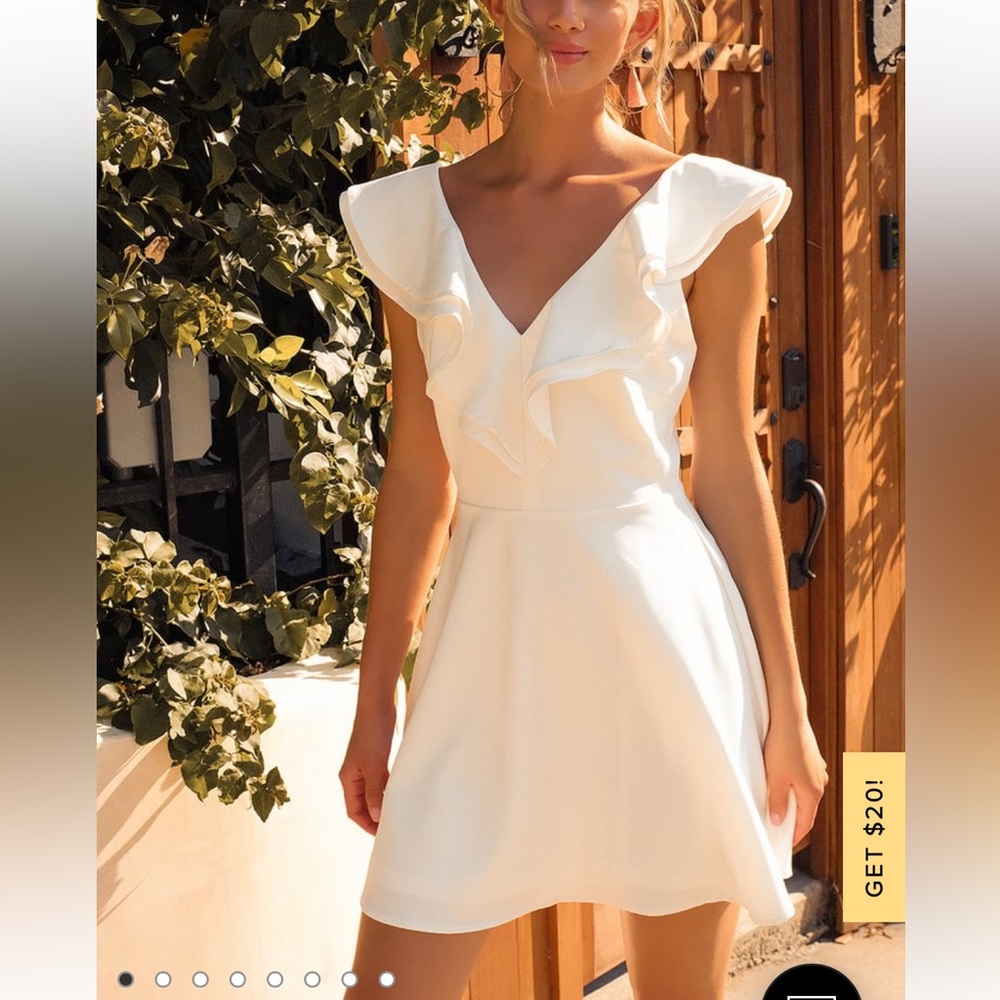 NWT Lulus ruffle skater dress